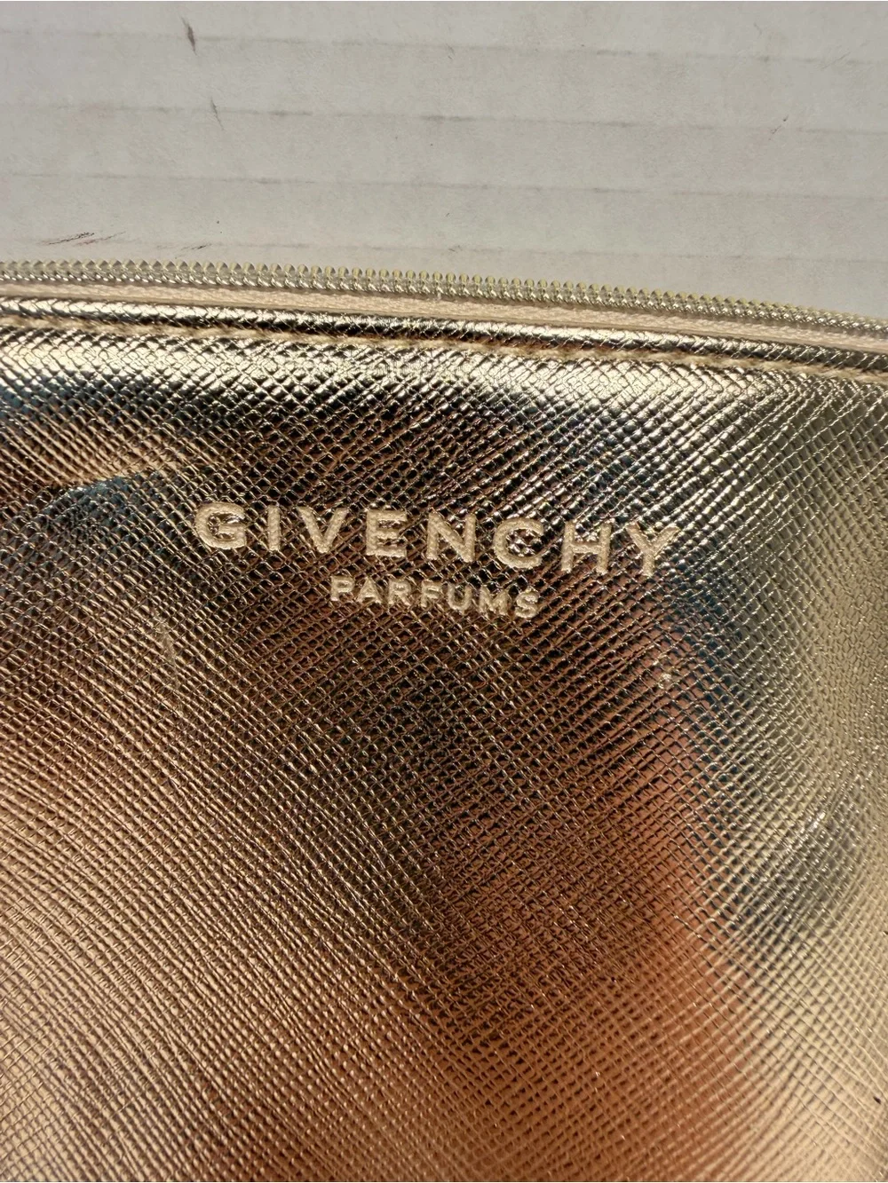 Givenchy Parfums Metallic Gold Cosmetic Makeup Pouch